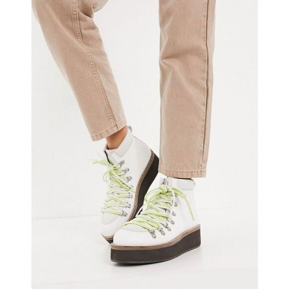 Free People Durango Hiker Boot in White size 39 US 8 / 8.5 - Picture 1 of 13
